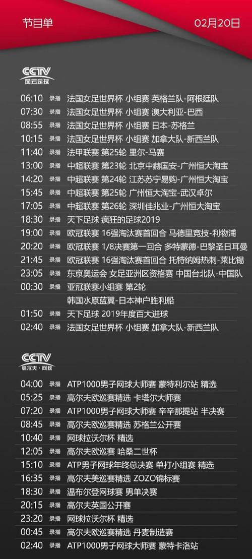 cctv5节目官网